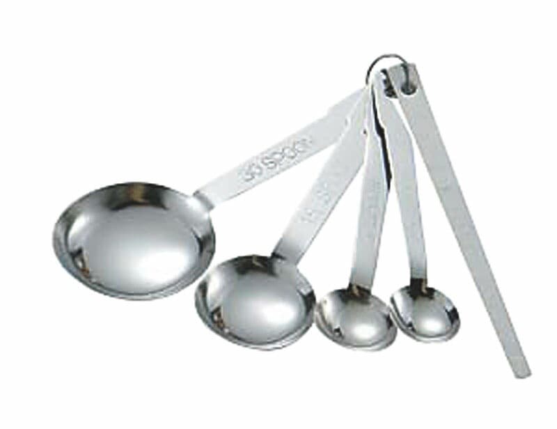 （まとめ買い）カンダ 18-0計量スプーン 4本組（ヘラ付） [x5]