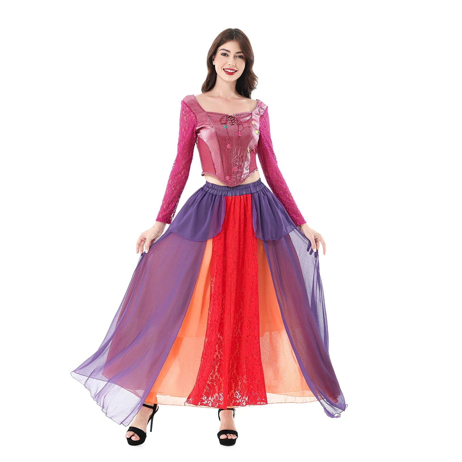 【本日限定】ハロウィン衣装 魔女コスプレ 中世クイーン風ワンピース カーニバルパフォーマンス装