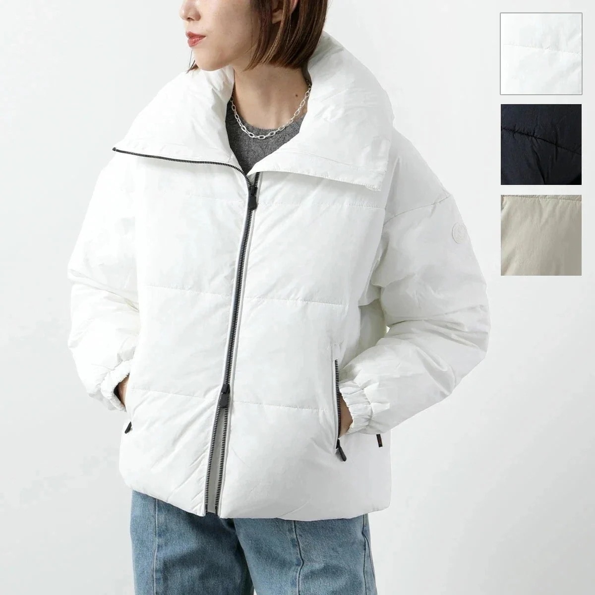 SAVE THE DUCK セイブザダック エコダウン ジャケット HINA D31318W COFY レディース 中綿 スタンドカラー ロゴ カラー3色