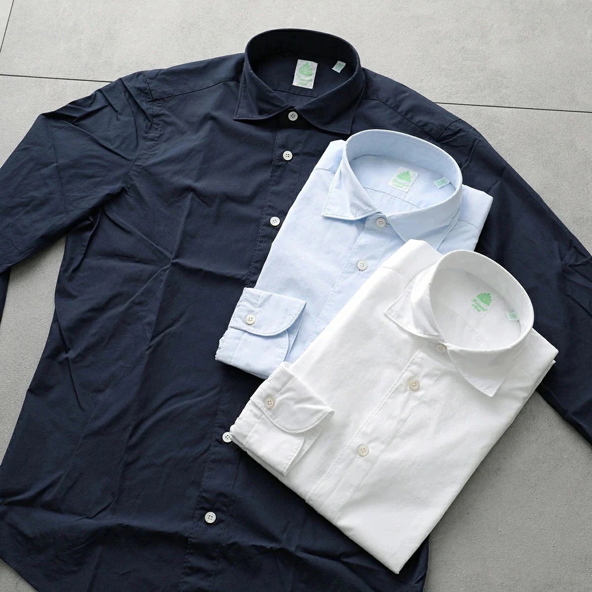 Finamore フィナモレ シャツ LUIGI ルイジ BALI バーリ C0147 C0608 C0614 メンズ コットンブロード ワイドカラー