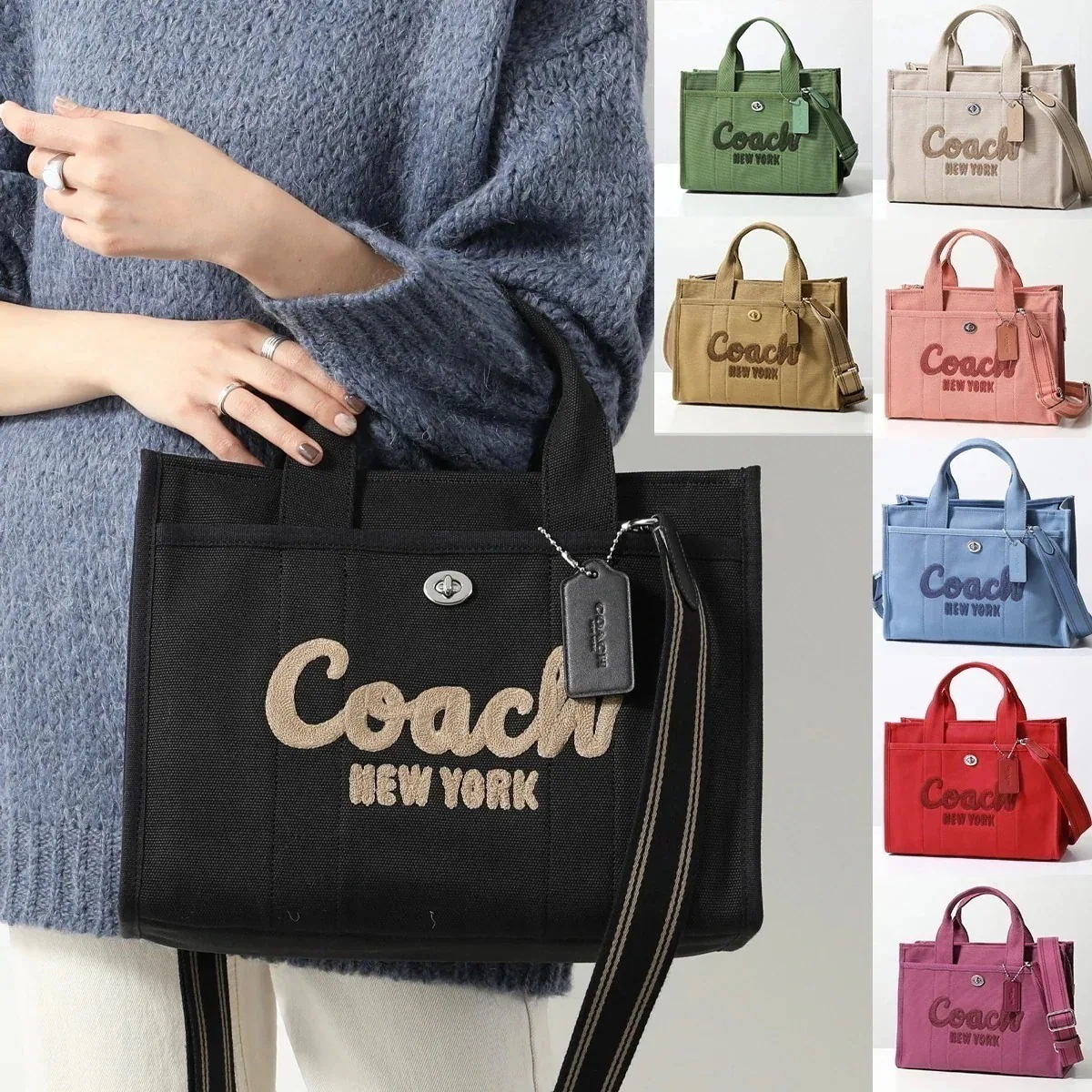 COACH コーチ ハンドバッグ CARGO TOTE カーゴ トート CP158 レディース ショルダーバッグ ロゴ刺繍 クロスボディ 鞄 カラー9色 CP1 28,210円