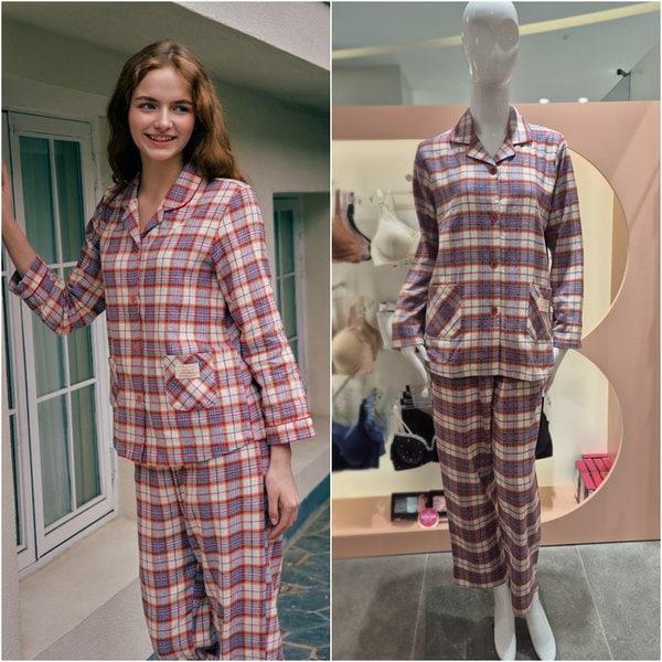 先染め20番手両面起毛 WH&RD 女性パジャマ SPA2533W_s