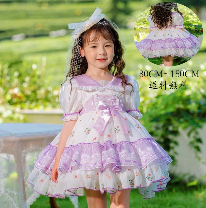 大ヒット 礼服 ジュニア ロリータ風 半袖ワンピース 子供服 Lolita ワンピース 洋服 コスプレ 子供ワンピース 女児 イベント 子ども服 女の子 可愛い キッズワンピース フォーマル 子供用