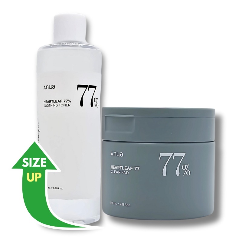 【2種セット】[正規品] 大容量ドクダミ77%スージングトナー 500ml + 77% ドクダミ CLEAR PAD 160ml