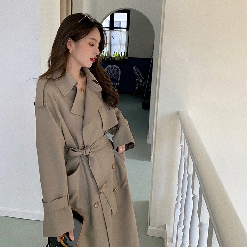 新作セール トレンチコート 秋物 冬物 アウター ロングコート 春コート レディース 大きいサイズ スプリングコート ライトアウター 春 秋服 韓国風