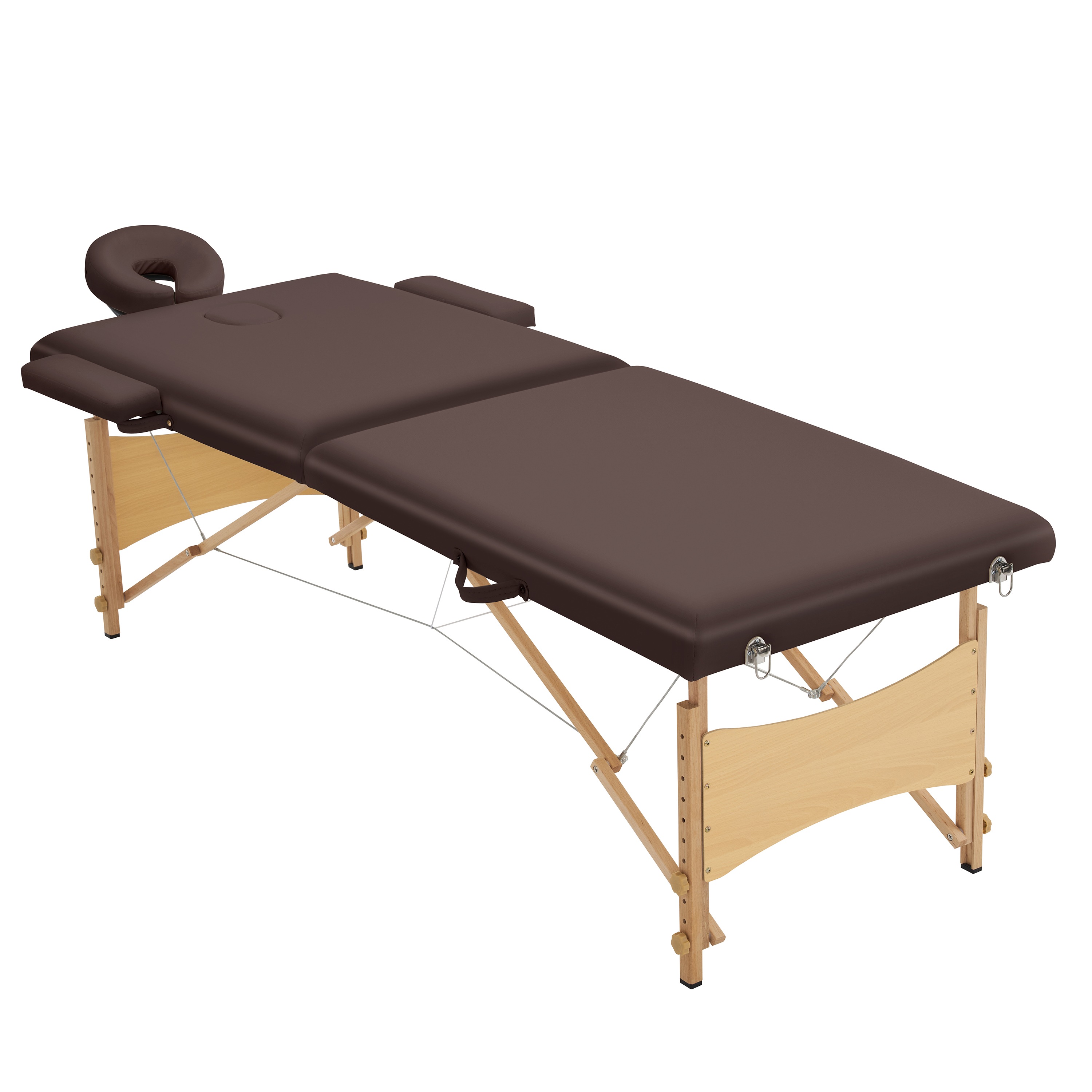 【国内へ発送&送·料·無·料】1719【 マックスサイズ】【人気商品】【ブラウン】 マッサージベッド 折りたたみ コンパクト 超軽量 エステベッド 7カラー選べる マッサージ台 施術台 施術ベッド