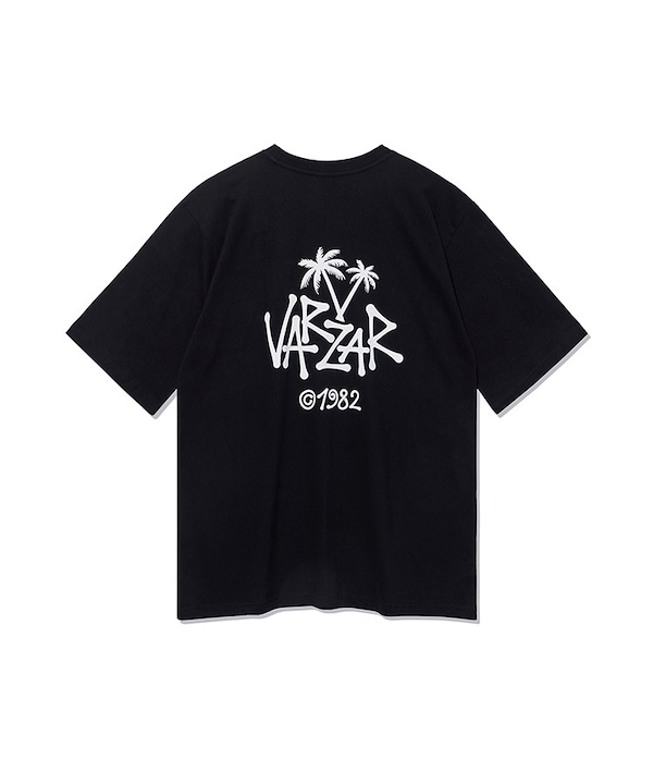 [VARZAR]パームツリー ロゴ 半袖Tシャツ ブラック パームツリーロゴ半袖Tシャツ - VARZAR | 60% - アジア