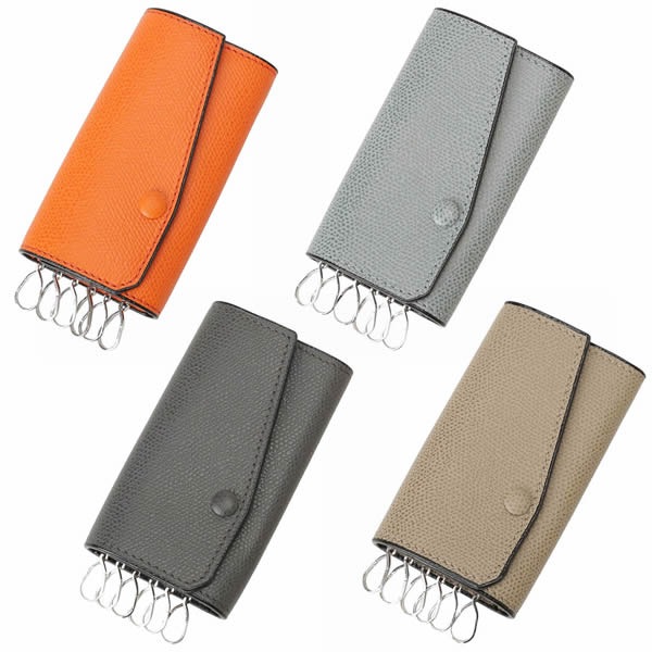 6連キーケース V1L76 028 AR / SGSR0076028LRDKH99 AR オレンジ ブルー グレー PORTACHIAVI 6 GANCI 27,600円