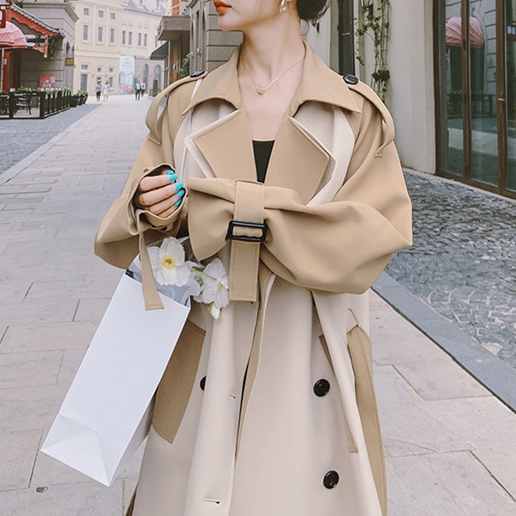 アウター コート トレンチコート 膝下 ロング ロング丈 袖あり 長袖 襟付き ポリエステル かわいい 大人可愛い きれいめ シンプル 上品 おしゃれ お洒落 かっこいい 大人女子 こなれ感 11,502円