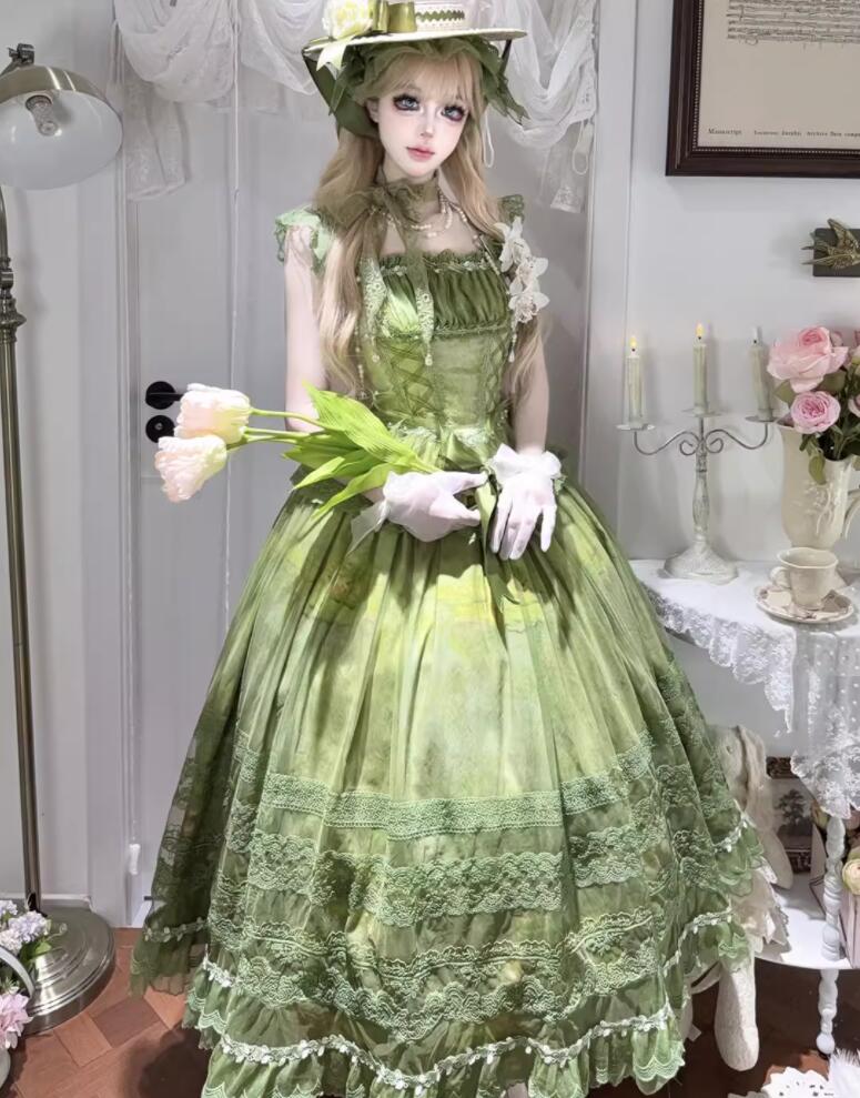 高評価!超人気 Lolita系 ドレスワンピース　jsk　OP　日常　写真　舞台　変装ロリータ 萌え ゴスロリ ロリータファッション 吊りスカート 花嫁洋服 ウエディングドレス　人形ドレス ハロウィン