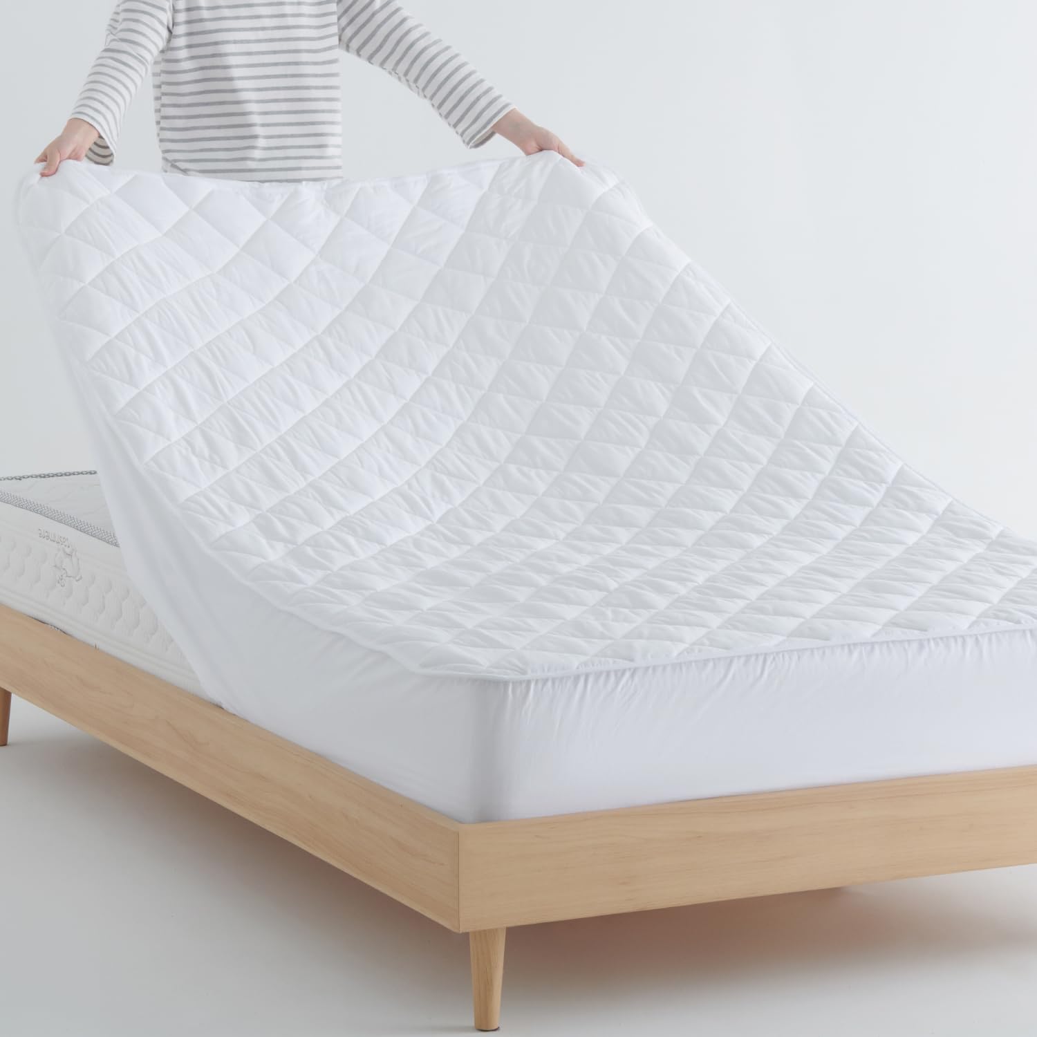 YOYOSTAR 2026綿100% パッド一体型ボックスシーツ セミダブル 毛玉なし 素肌にやさしい 吸水速乾 耐久性が高い 洗える オールシーズン Thhz 4,349円