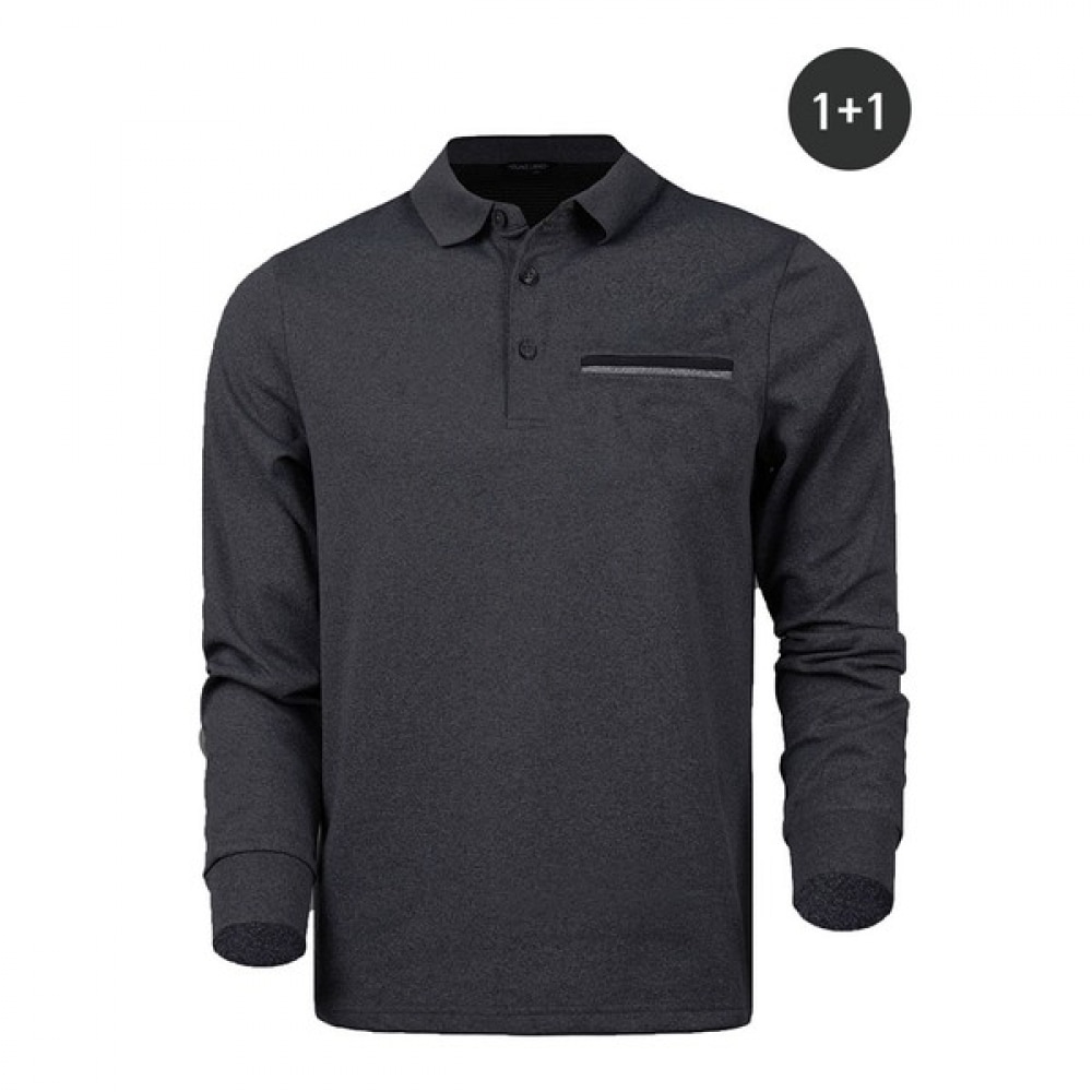 (ノーブルジーンズ) BR24 メランジ起毛カラー Tシャツ 1+1 メンズ長袖Tシャツ起毛カラービッグサイズ Tシャツ