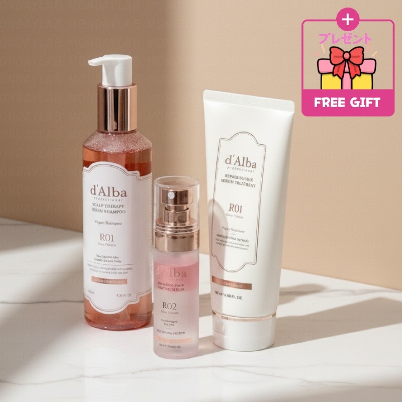 [NEW SET] ヘアリペアリング スカルプセラピー セラムシャンプー275ml+トリートメント180ml+パフューム ヘアセラム100ml ロゼフリージア ヴィーガン ヘアミストケアオイル 韓国