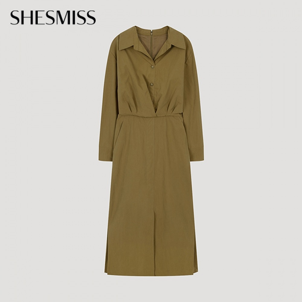 (Shes Miss) コットンタックオープンカラードレス_swwopo31050_CA