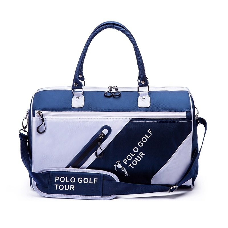 POLO ゴルフ衣類バッグ 男女兼用 スポーツカジュアル旅行用 二層式ワンショルダー衣類バッグ シューズ袋