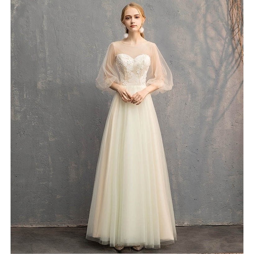 ブライズメイドドレスロングシャンパンお揃いドレスお呼ばれドレスパーティードレスロングドレス演奏会ピアノ発表会フォーマル結婚式2030