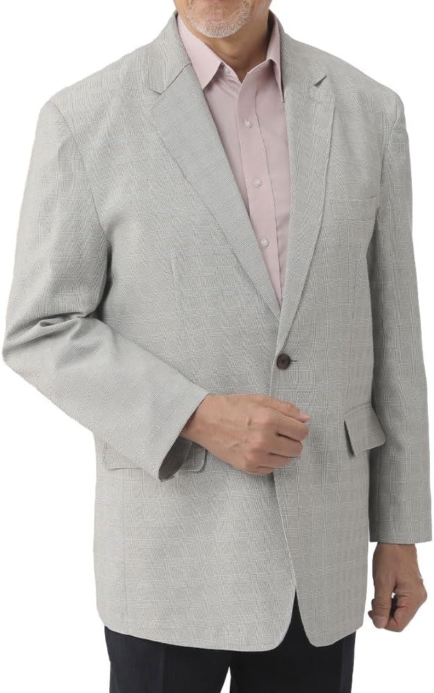 ジャケット メンズ テーラードジャケット グレンチェック柄 薄手 麻混 春 夏 秋 GV-061 正規品 オリジナルクリーナー付