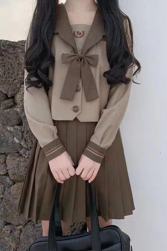 【2枚購入で 2oo円OFF】jk制服ミルクティー萌え妹セーラー服セット制服クラス服学院風30%までに制限