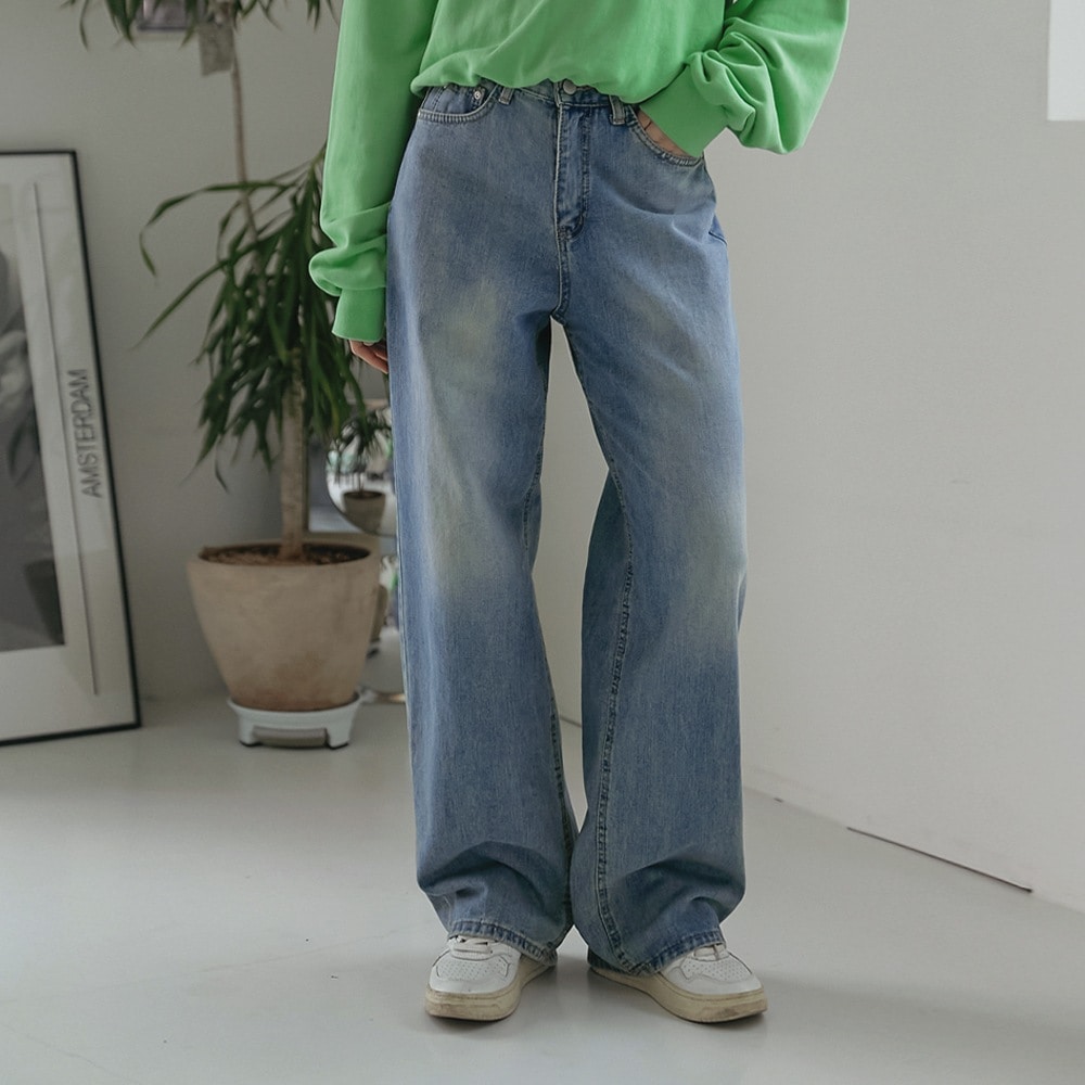 ヘッセドウォッシングオーバーワイドデニムパンツ
