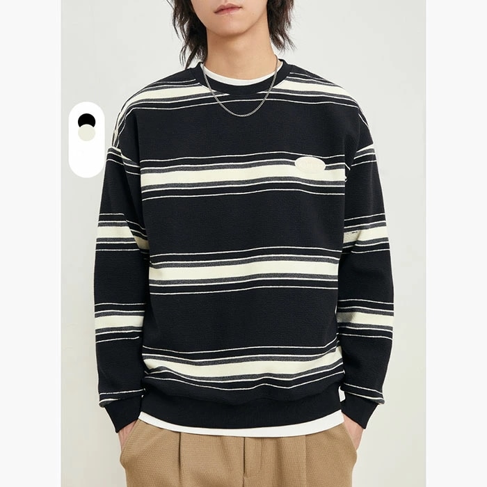 ロンT メンズ 長袖tシャツ オーバーサイズ 厚手 ボーダー アメカジ ストリート カットソー ロングスリーブ 大きいサイズ ビッグシルエット ロングtシャツ 長袖 tシャツ 韓国 ファッション 春