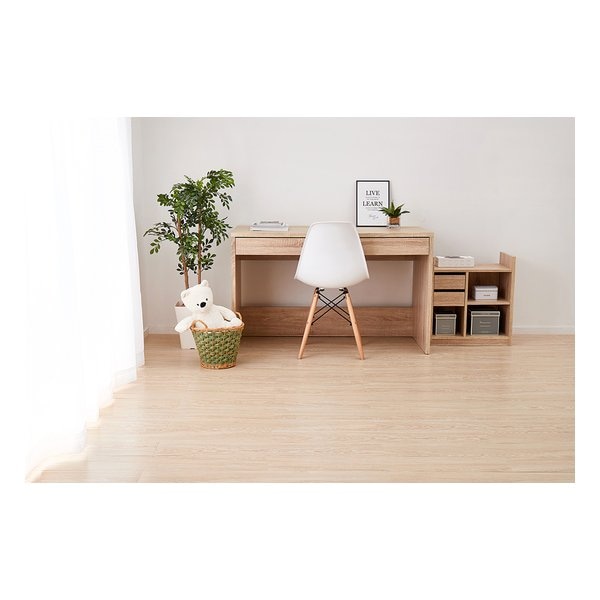 WFT-06 ウッド調フロアタイル 約91.4×15.2cm 72枚入り 約6畳分 ライトベージュ 81955965