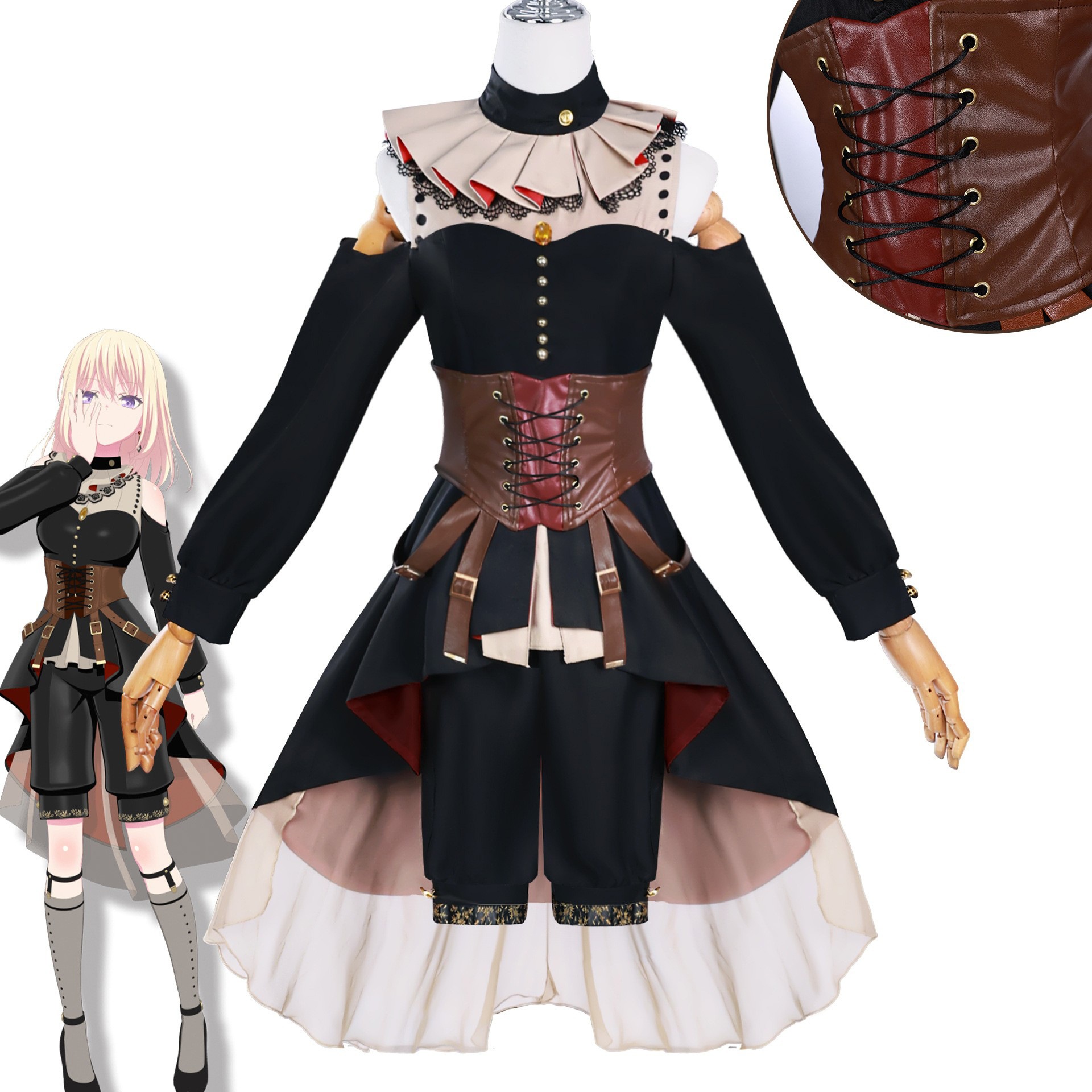 三角初華コスプレ衣装 ave Mujica三角初華舞台二次元 アニメコスプレ衣装