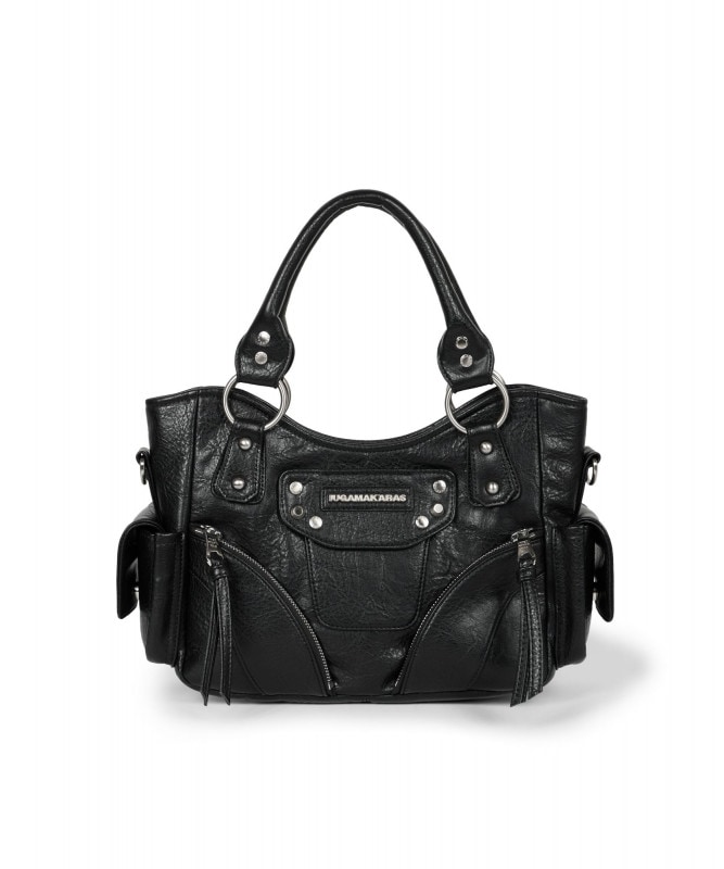 Studded Leather Mini Shoulder Bag (ブラック)