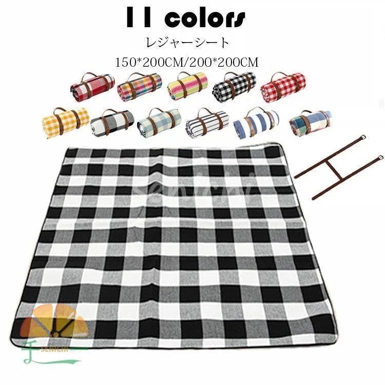早いもの胜ち レジャーシート ピクニックマット 厚手 収納ベルト付き 裏面防水 折りたたみ ピクニックシート おしゃれ 運動会 キャンプ 遠足 お花見 花火 敷物11色