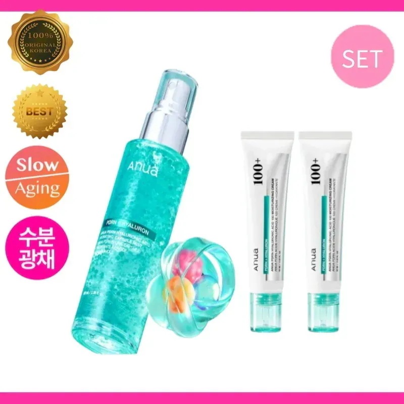 [メガ割] anu* アヌ]ア PDRN ミスト 100ml + コラーゲン リンクル 光沢 水分クリーム 60ml 2個 セット 保湿 弾力 潤い スキンケアセット 艶肌