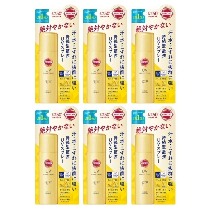 【6セット】 サンカットR パーフェクトUV スプレー 60g 日焼け止め スプレータイプ ウォータープルーフ UV 美容液成分 コラーゲン ヒアルロン酸 ひやけ SUNCUT コーセーコスメ