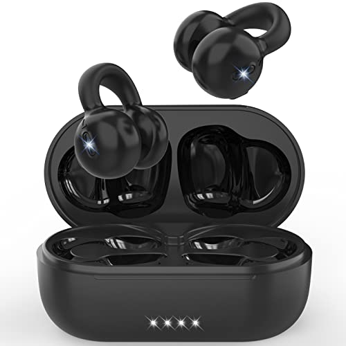 【時代を開く OWSイヤホン】 Bluetoothイヤホン 「イヤーカフ」型イヤホン 完全ワイヤレスイヤホン bluetooth 5.3 マイク付き 骨伝導イヤホンより快適 耳を塞がないイヤホン 耳挟