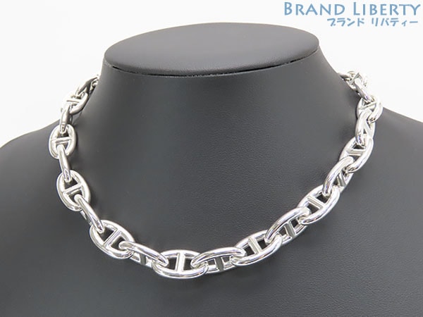 新品仕上げエルメスシェーヌダンクルGM29コマ29LINKネックレスペンダントチョーカーシルバーシルバー925AG925