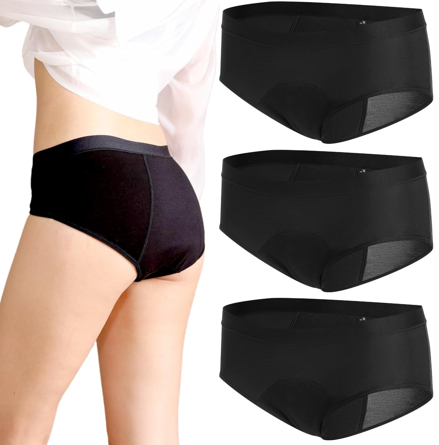 [マザーテラス] サニタリー吸水ショーツ 最大30cc吸水 サニタリーショーツ 吸水ショーツ 生理用ショーツ 大流量吸水 吸収型 吸水 吸収 生理 綿 尿もれ パンツ ナイト 漏れない スポーツ レデ 4,889円