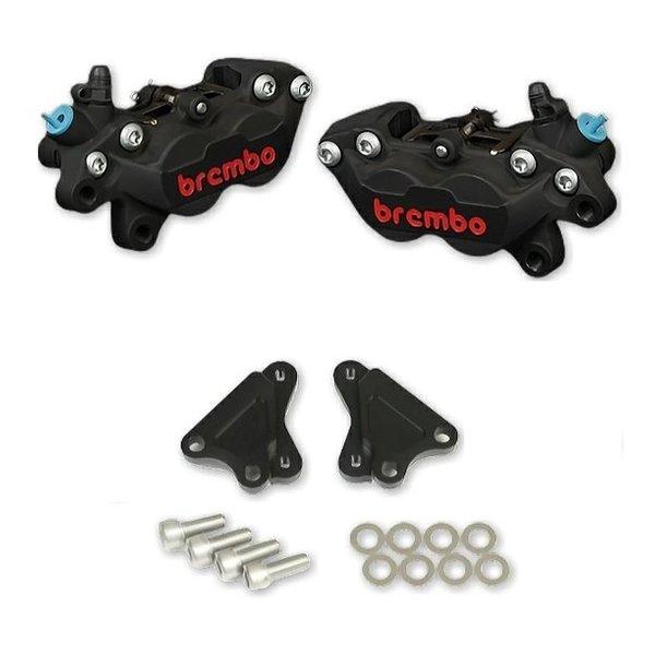 WORKS QUALITY brembo40ミリキャリパーサポート・キャリパーセット 左右/ブラック WQ26-10063BK