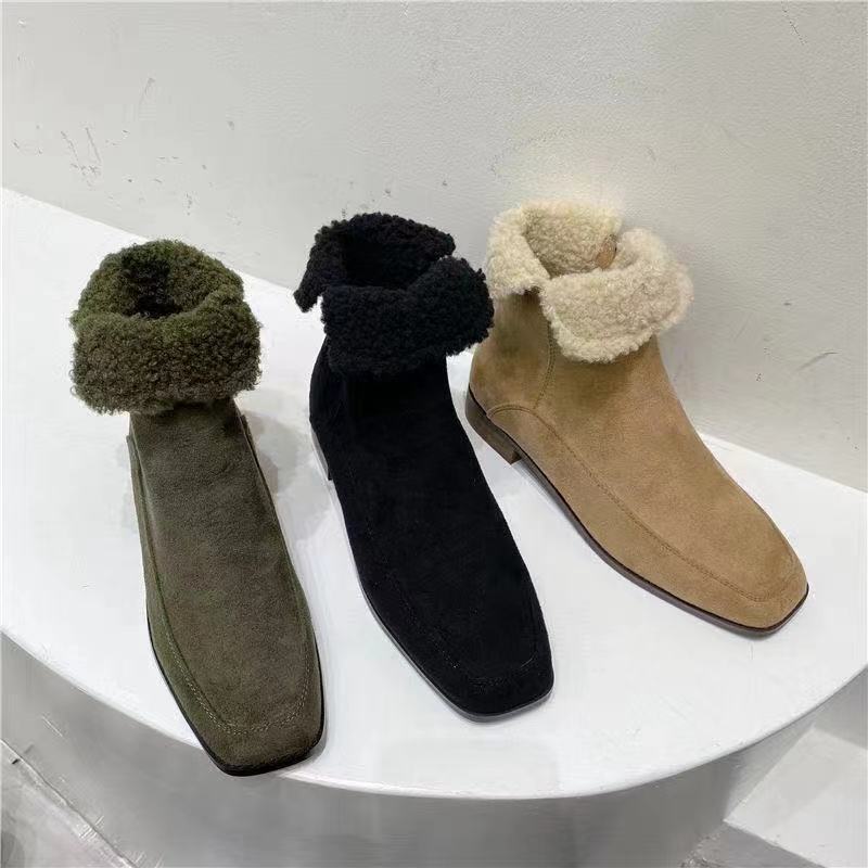 レディース ショートブーツ ムートンブーツ サイドジップ 2cmヒール ローヒール ファー ボア 歩きやすい あったか 韓国 カジュアル 大人 可愛い かわいい ラクチン 流行り きれいめ 個性的 l 5,060円