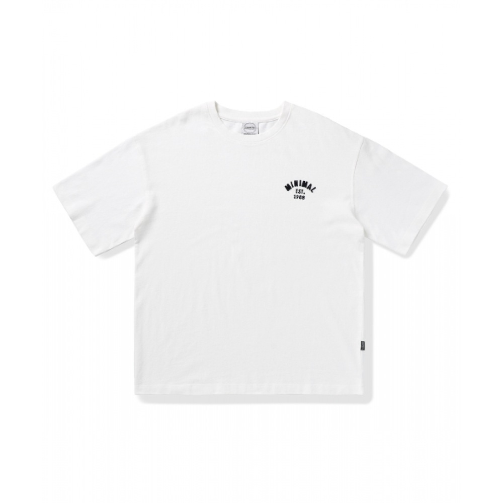 MINIMALPROJECT ミニマリストアップリケアーチロゴショートスリーブ Tシャツ MST158 [ホワイト]