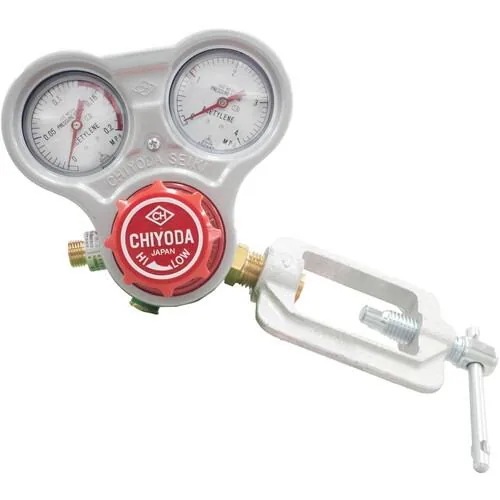 【メーカー直送品】千代田 アセチレン用調整器スタウト乾式安全器内蔵型 SRA-A