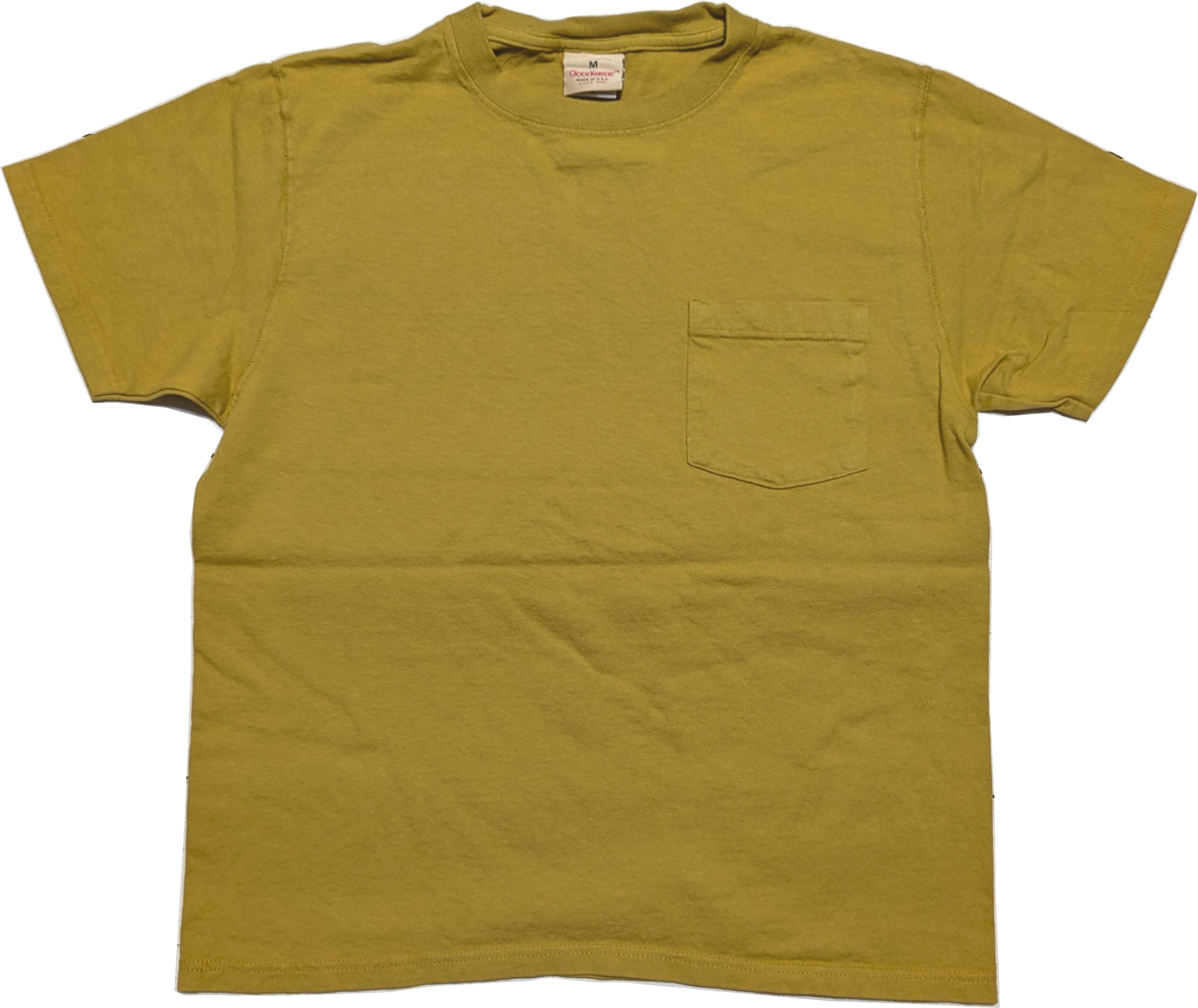 グッドウエア ショートスリーブ ポケット T ペアゴールド メンズ Tシャツ アメリカ製 Goodwear S/S POCKET TEE PEAR GOLD 008
