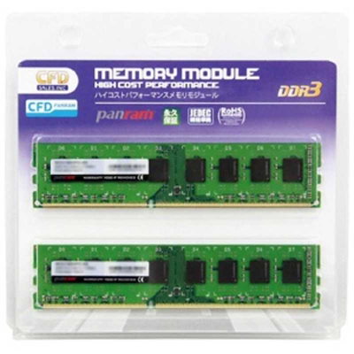 他サイト： CFD　増設用メモリ Panram デスクトップ用[DIMM DDR3 /8GB /2枚]　W3U1600PS-8Gの商品画像