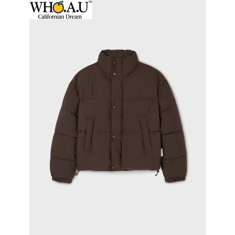 W.A.U Short Puffer Padding-BROWN-WHJPF4V15F