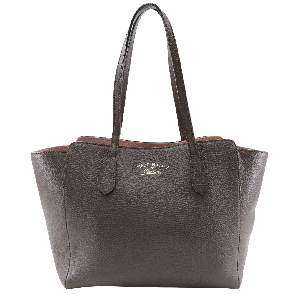 スウィング ミディアム 354408 トートバッグ レザー 茶色 レディース 中古品