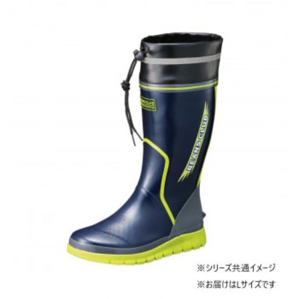 福山ゴム工業 カジュアルショートブーツ ビーンズクラブ 102 Lネイビー AA80900