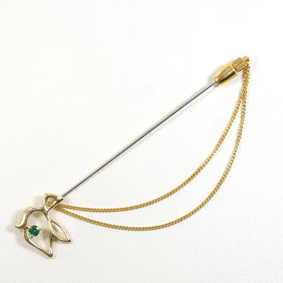 ブローチ K14 14金 YG イエローゴールド 合金 ピン パール 総重量約4.3g ブローチ K14 14金 YG イエローゴールド 合金 ピン パール 総重量約3.0g