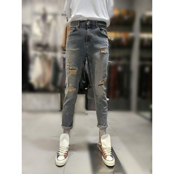 【メンズ】テーパードスリムMトーンデニムパンツ（B255DP162P）[P003372150]