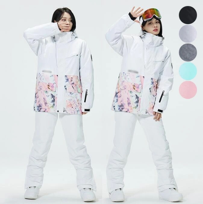 スキーウェア 可愛い スノボウェア レディース 上下セット ジャケット パンツ 韓国風 レディーススキーウェア ボードウェア 防水 雪服 スノーボードウェア スノボ ウェア スノボーウェア 学生 大人