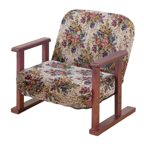 サン・ハーベスト リクライニングお座敷座椅子SP-010(S-38) 花柄 メーカー直送