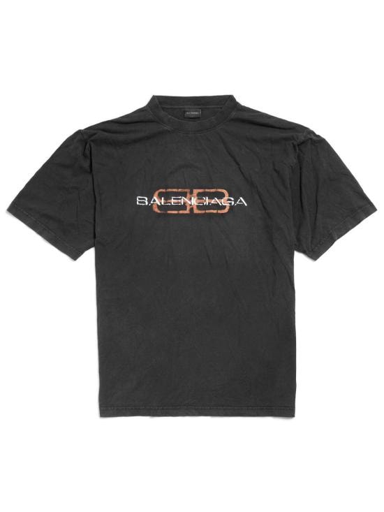 BALENCIAGA Men Tops 764235 TTVD6 1041 FADED WASHED BLACK
