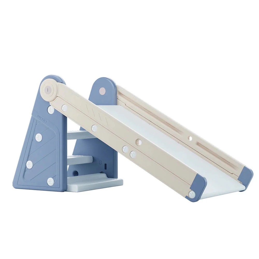 すべり台 76cm 滑り台 4in1 コンパクト スライダー お絵描きボード バスケットゴール 段ステップ室内 室外 室内遊具 屋外遊具GG5204 Beige+Blue Polyprop