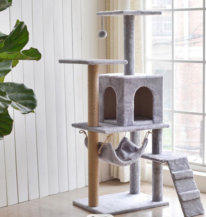 キャットタワー　猫用品 据え置き シニア省スペース