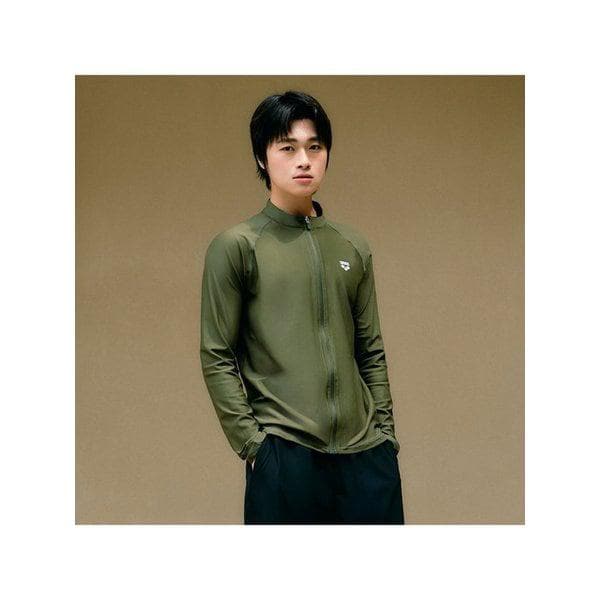 365 レギュラーフィット 男性 ジップアップ ラッシュガード A5BM1RR45KHA